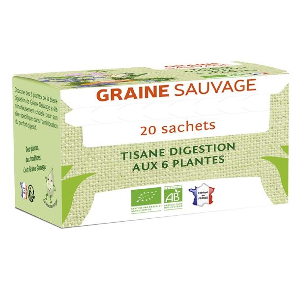 Tisane Digestion aux 6 Plantes Bio - 20 sachets - Graine Sauvage