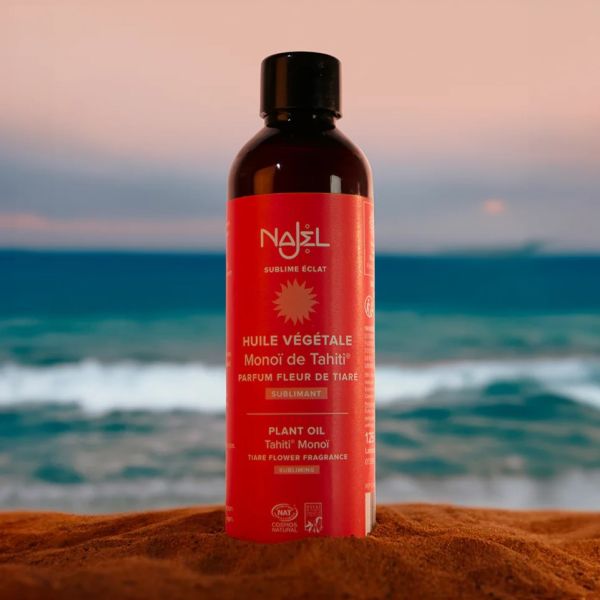 Huile de Monoï de Tahiti AO (Fleurs de Tiaré & HL de Coco) - 125 ml - Najel