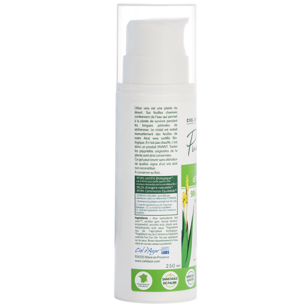 Gel à l'Aloe Vera (Aloès) Bio 98% - 250 ml - Pur'Aloé