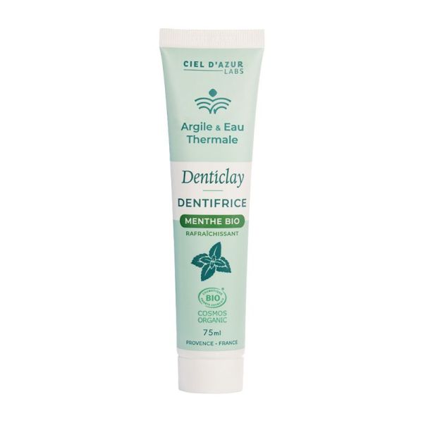 Dentifrice Argile Blanche, Eau Thermale & Menthe Bio - 75 ml - Argile & Eau Thermale