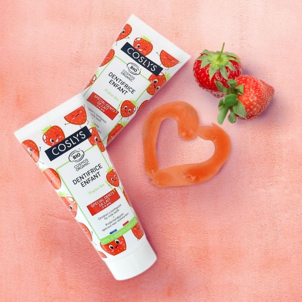 Dentifrice enfant à la Fraise Bio - 50ml - Coslys