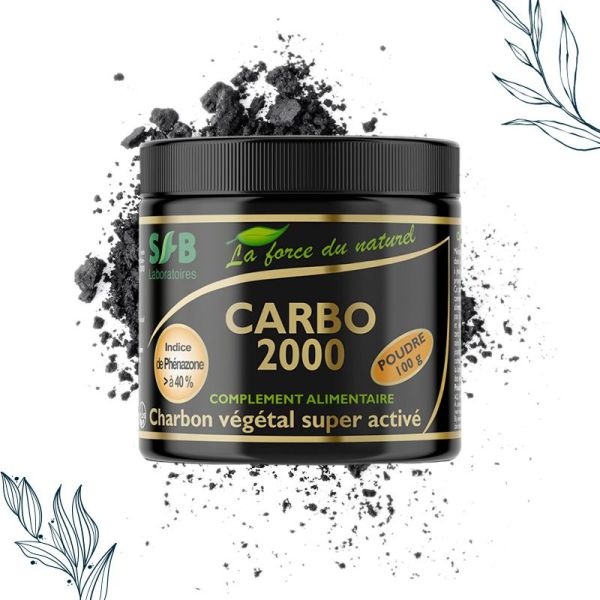 Charbon super Activé de Noix de Coco (CARBO2000) - 100g - SFB Laboratoires