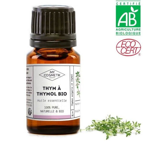 Huile essentielle de thym à thymol BIO (AB) 10 ml - MyCosmetik