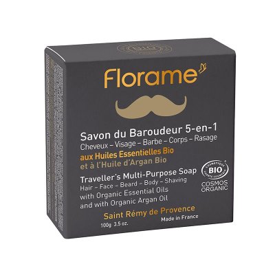 Savon du Baroudeur Bio 5 en 1 - Peau, visage et cheveux - 100g - Florame