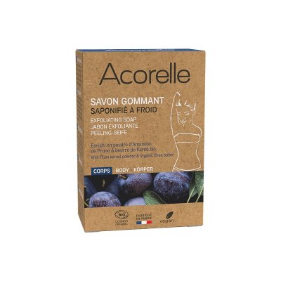 Savon Solide Gommant Bio – Éclat & Peau Douce – 100 g – Acorelle