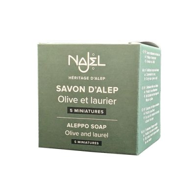 Savons d’Alep miniatures – 5 x 20 g – Najel