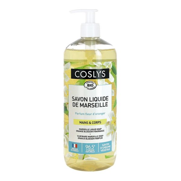 Savon Liquide de Marseille Fleur d'Oranger – 1L – Coslys