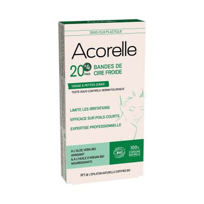 Bandes de Cire Froide BIO Certifiées Visag - 20 unités + 4 gratuites – Acorelle