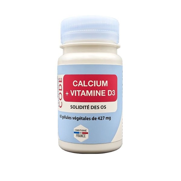 Calcium + Vitamine D3 - 60 gélules - Laboratoire Code