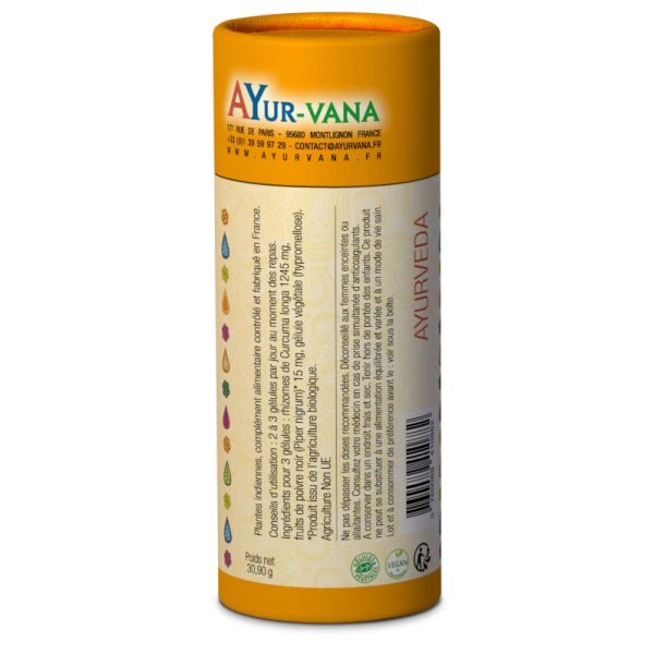 Curcuma Pepper (Poivre) - 60 gélules - Ayur-Vana