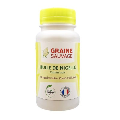 Huile de Nigelle - 120 capsules - Graine Sauvage