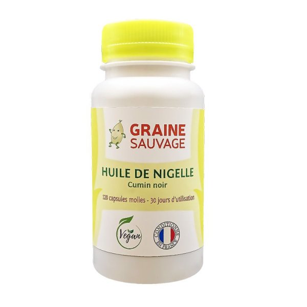Huile de Nigelle - 120 capsules - Graine Sauvage