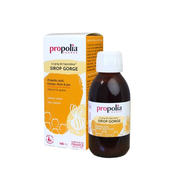 Sirop Gorge Propolis Miel et Citron - 145ml - Propolia