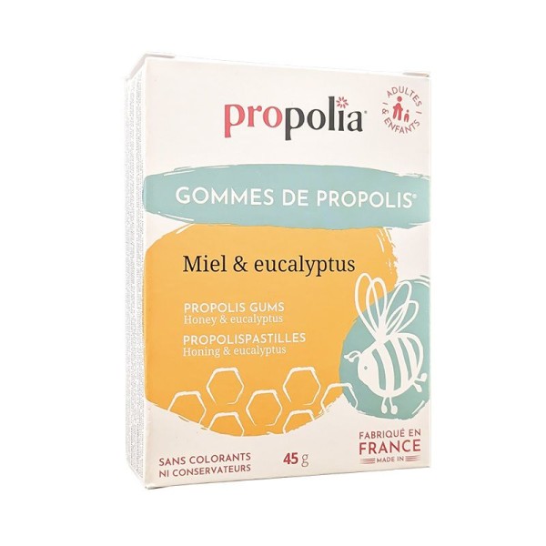 Gommes de Propolis Miel & Eucalyptus - 45 g - Propolia