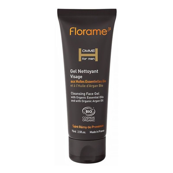 Gel Nettoyant Visage pour Homme à l'Huile d'Argan Bio – 75 ml – Florame