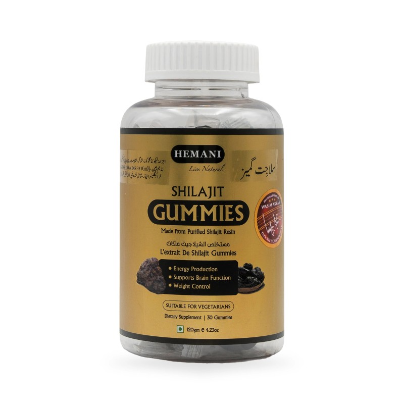 Gummies Shilajit - Énergie, Vitalité et Bien-être - 30 Gommes - Dr Herbalist Hemani