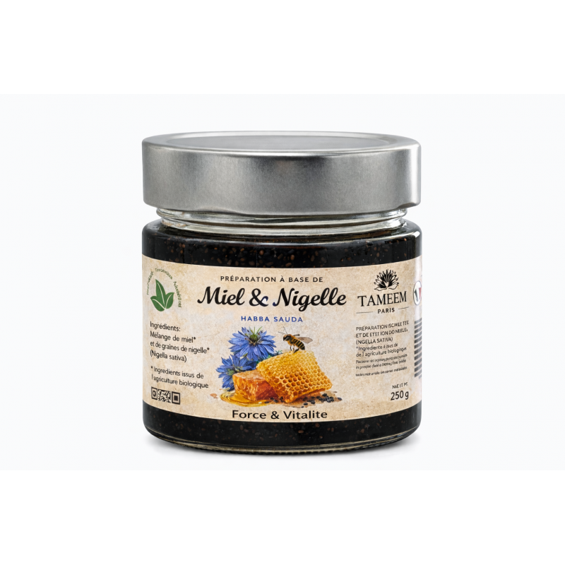 Miel et Nigelle (Habba Sawda) - Boost & Immunité - 250g - Tameem