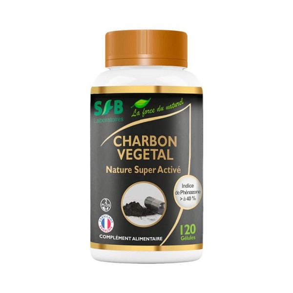 Charbon Végétal Super Activé Nature - 120 Gélules - SFB Laboratoires