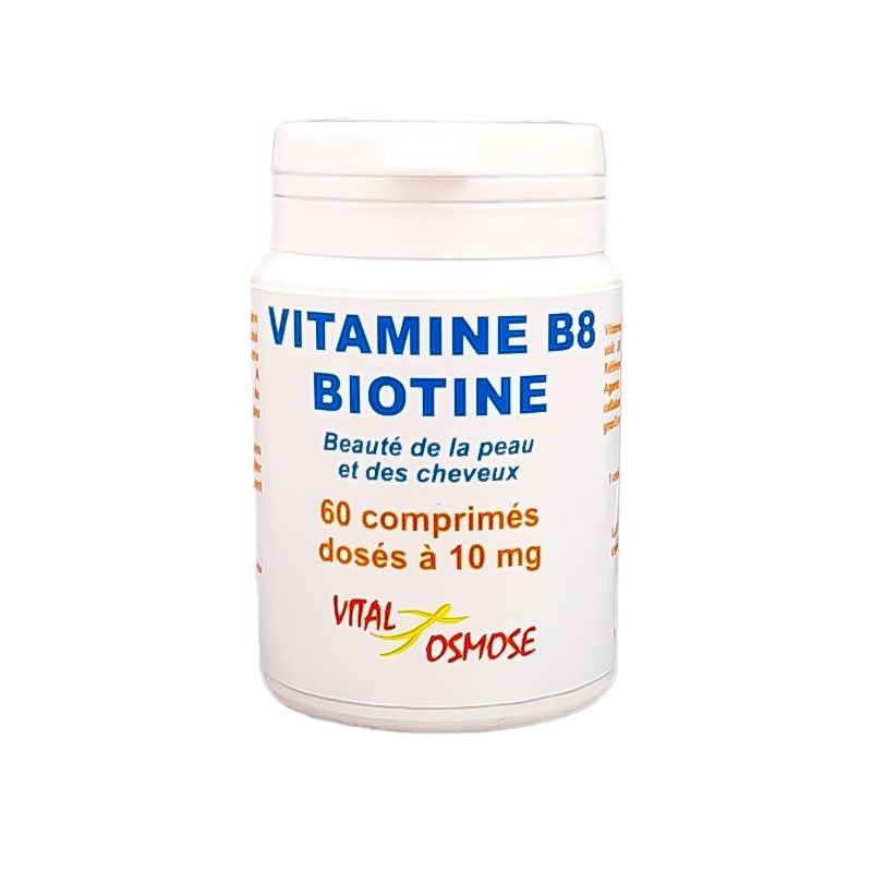 Vitamine B8 Biotine - 60 comprimés - Vital Osmose
