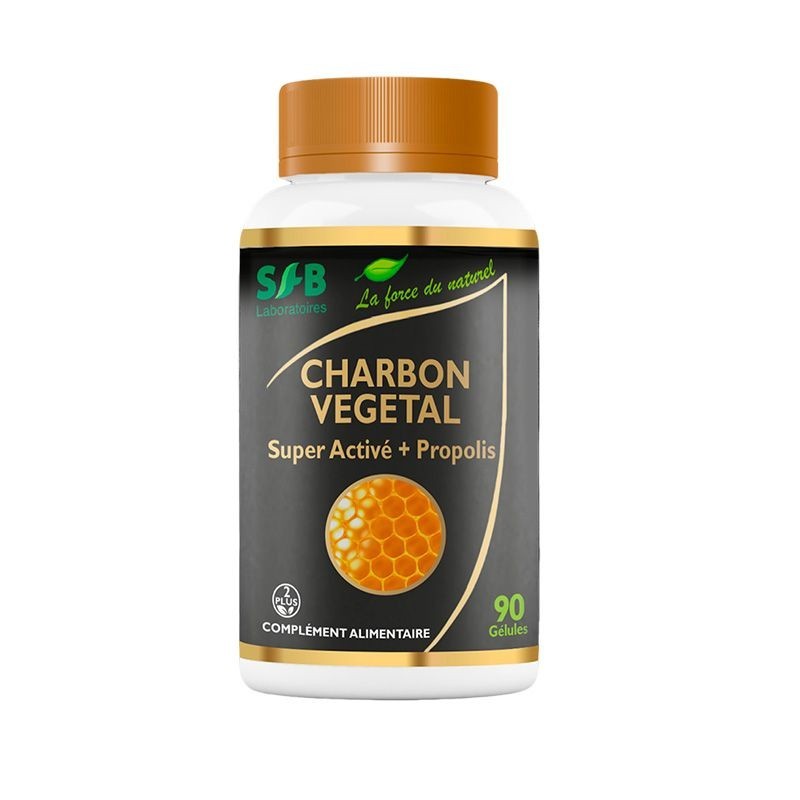 Charbon Super Activé Propolis Verte - Confort digestif - 90 gélules - SFB Laboratoires