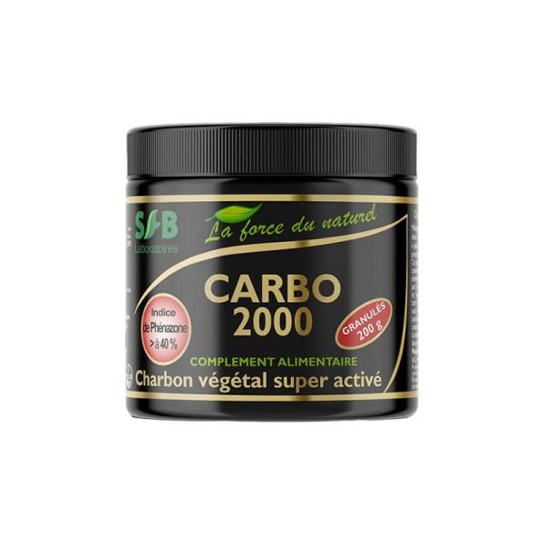 Charbon Végétal Super Activé en Granulés - 200g - SFB Laboratoires
