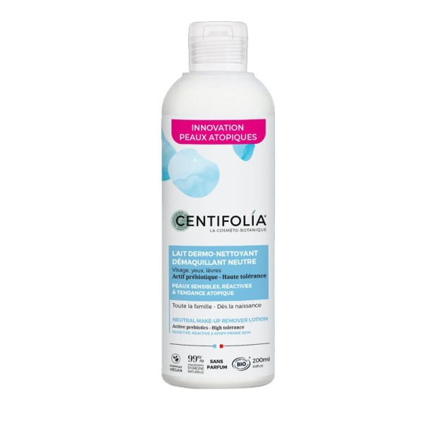 Lait Dermo-Nettoyant Démaquillant Neutre certifié bio - 200 ml - Centifolia