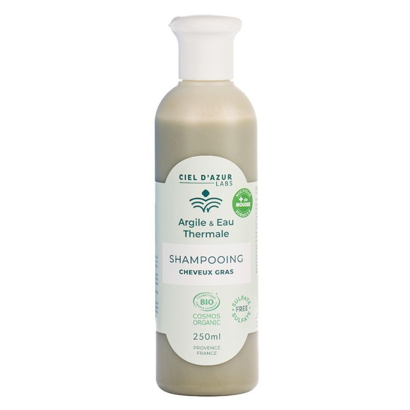 Shampoing Cheveux Gras Bio - 250ml - Argile & Eau Thermale
