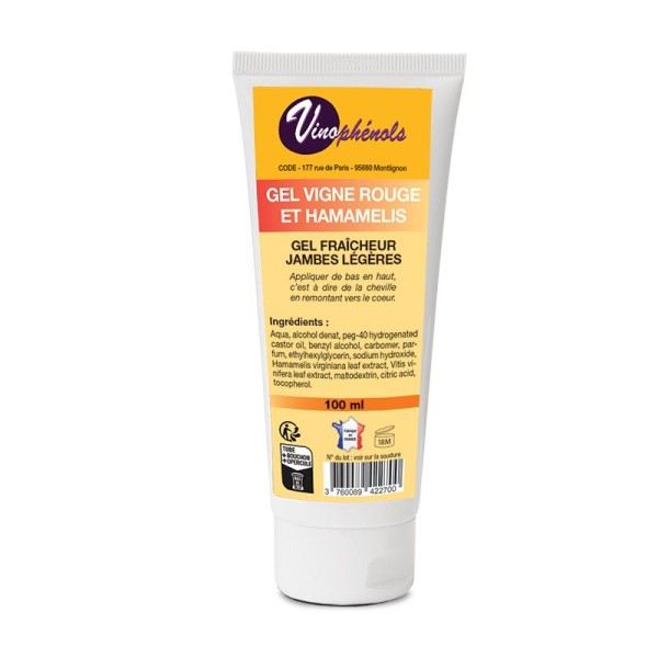 Gel Vigne Rouge et Hamamélis - Jambes légères - 100 ml - Vinophenols