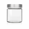 Pot de miel 300g (212ml) vide + couvercle argenté 66mm Deep - (Cosmétique & alimentaire)