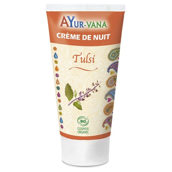 Crème de nuit au Tulsi Bio - Soin Anti-âge Régénérant - 75 ml - AYur-vana
