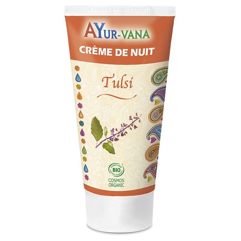 Crème de nuit au Tulsi Bio - Soin Anti-âge Régénérant - 75 ml - AYur-vana