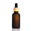 Flacon compte-gouttes en verre givré (50ml) + Bouchon pipette