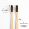 Brosse à dents adulte en bambou infusée au charbon de bambou - Éco-Responsable - Takesumi