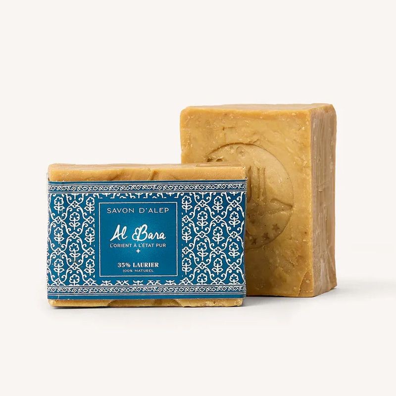 Savon d'Alep 35% de Laurier Visage et Corps - 100% Naturel - 200g -  Al Bara