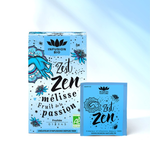 Infusion Plaisir Zest Zen Bio - Mélisse & Fruit de la passion - Romon Nature