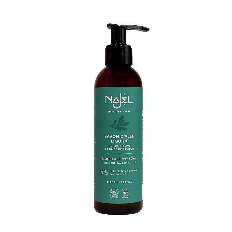 Savon d'Alep Liquide Bio 5% Laurier 200/500 ml - Najel - Visage, Mains & Corps