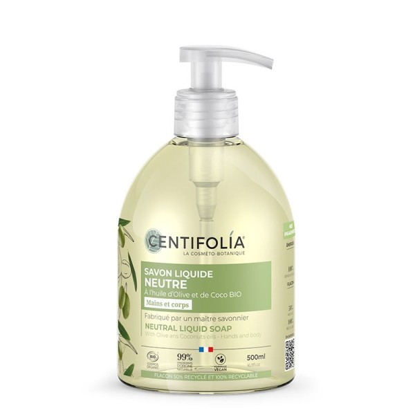 Savon Liquide Neutre Olive & Coco Bio 500 ml - Centifolia