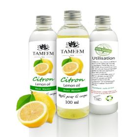 Huile de Citron (Lemon Oil) - 100% Naturel - 100 ml - Tameem