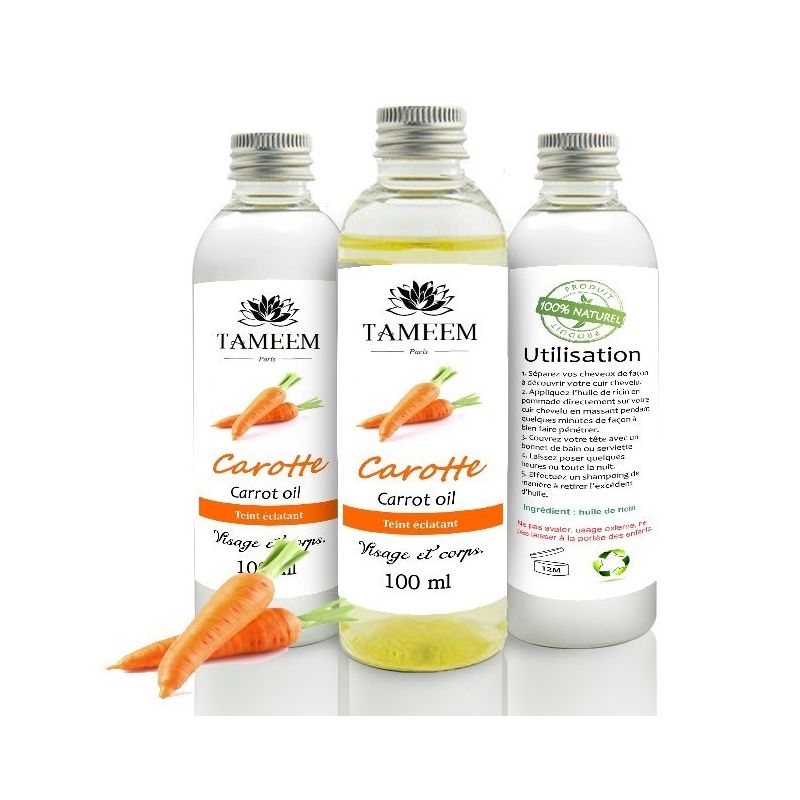 Huile de Carotte (Carrot Oil) - 100% Naturel - 100 ml - Tameem