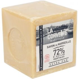 Savon de Marseille 72% d'Huile d'Olive & hypoallergénique - 100% Naturel - Blanc - 300g - Douce Nature