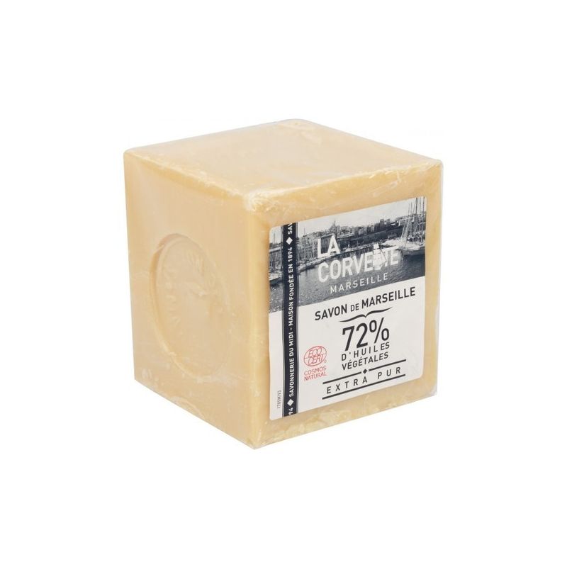 Savon de Marseille 72% d'Huile d'Olive & hypoallergénique - 100% Naturel - Blanc - 300g - Douce Nature