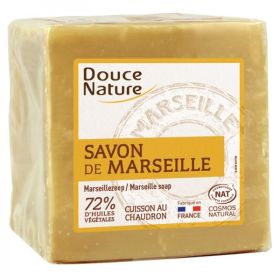 Savon de Marseille 72% d'Huile d'Olive & hypoallergénique - 100% Naturel - Blanc - 300g - Douce Nature