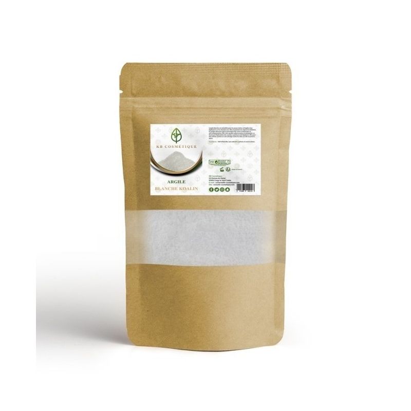 Argile Blanche (Kaolin) en poudre - 100% Naturel - 200g - KB Cosmétique