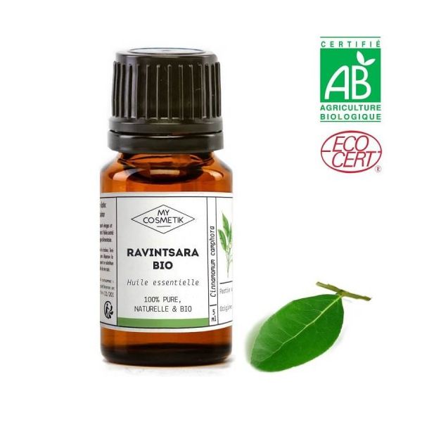 Huile essentielle de Ravintsara CT 1,8 cinéole BIO (AB) 10 ml - MyCosmetik