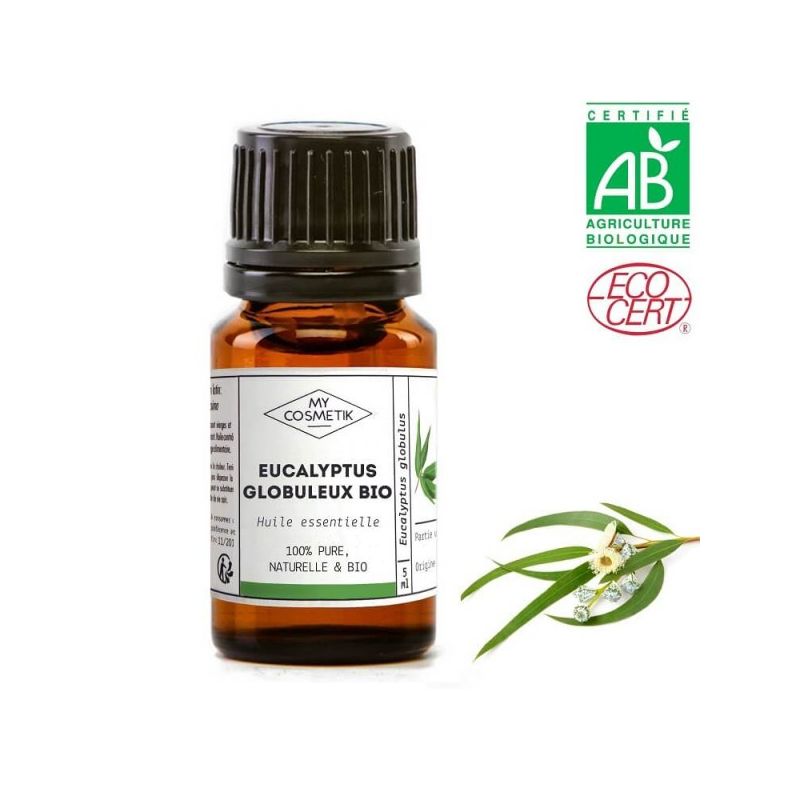 Huile essentielle d'Eucalyptus globuleux BIO (AB) 10 ml - MyCosmetik