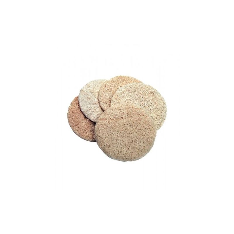 5 disques exfoliants en LOOFAH (luffa) pour le visage